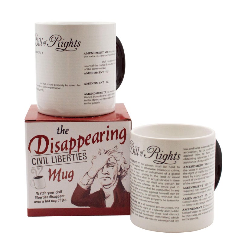 The Unemployed Philosophers Guild Color Changing Disappearing Civil Liberties Mug - Hot Coffee Transforms the Bill of Rights, Comes in Gift Box, 12oz - Image 5